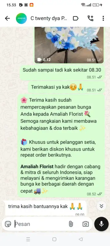 Testimonial krans bunga LUWU