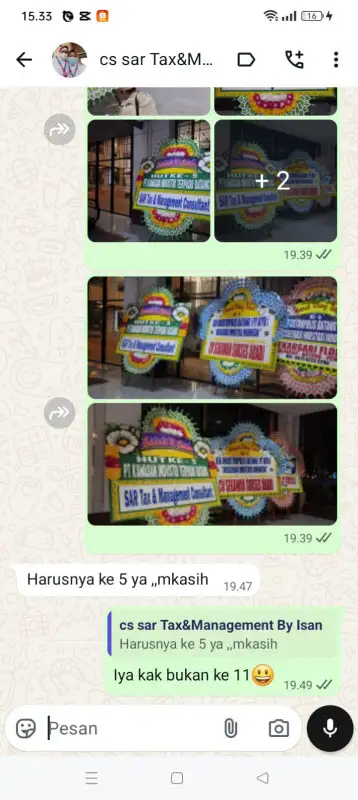 Testimonial papan bunga LUWU