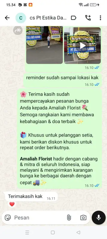 Testimonial Papan Bunga duka LUWU
