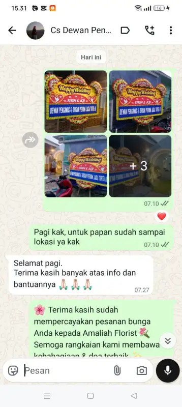 Testimonial papan bunga LUWU